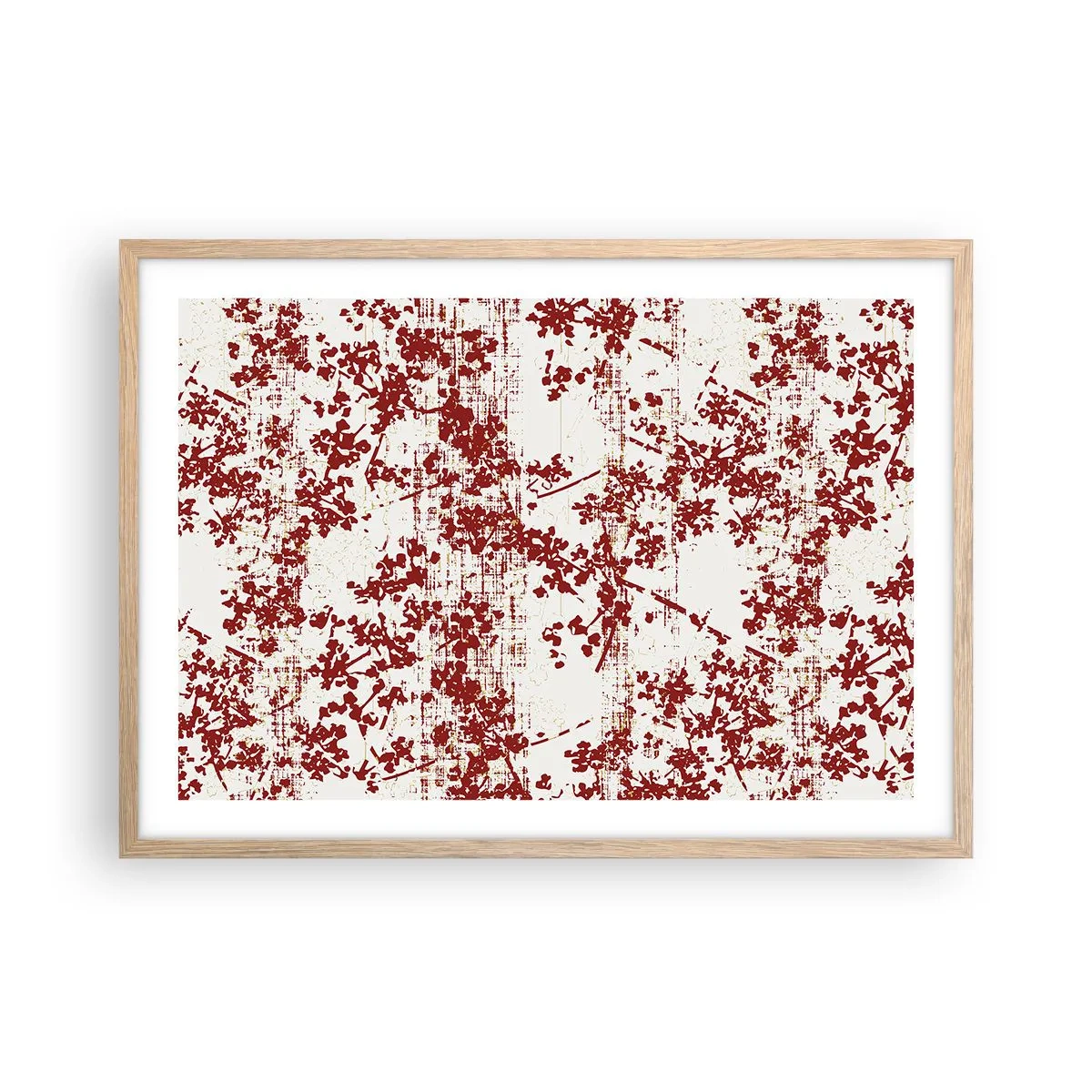 Plagát v ráme zo svetlého duba - Staré kaliko - 70x50 cm