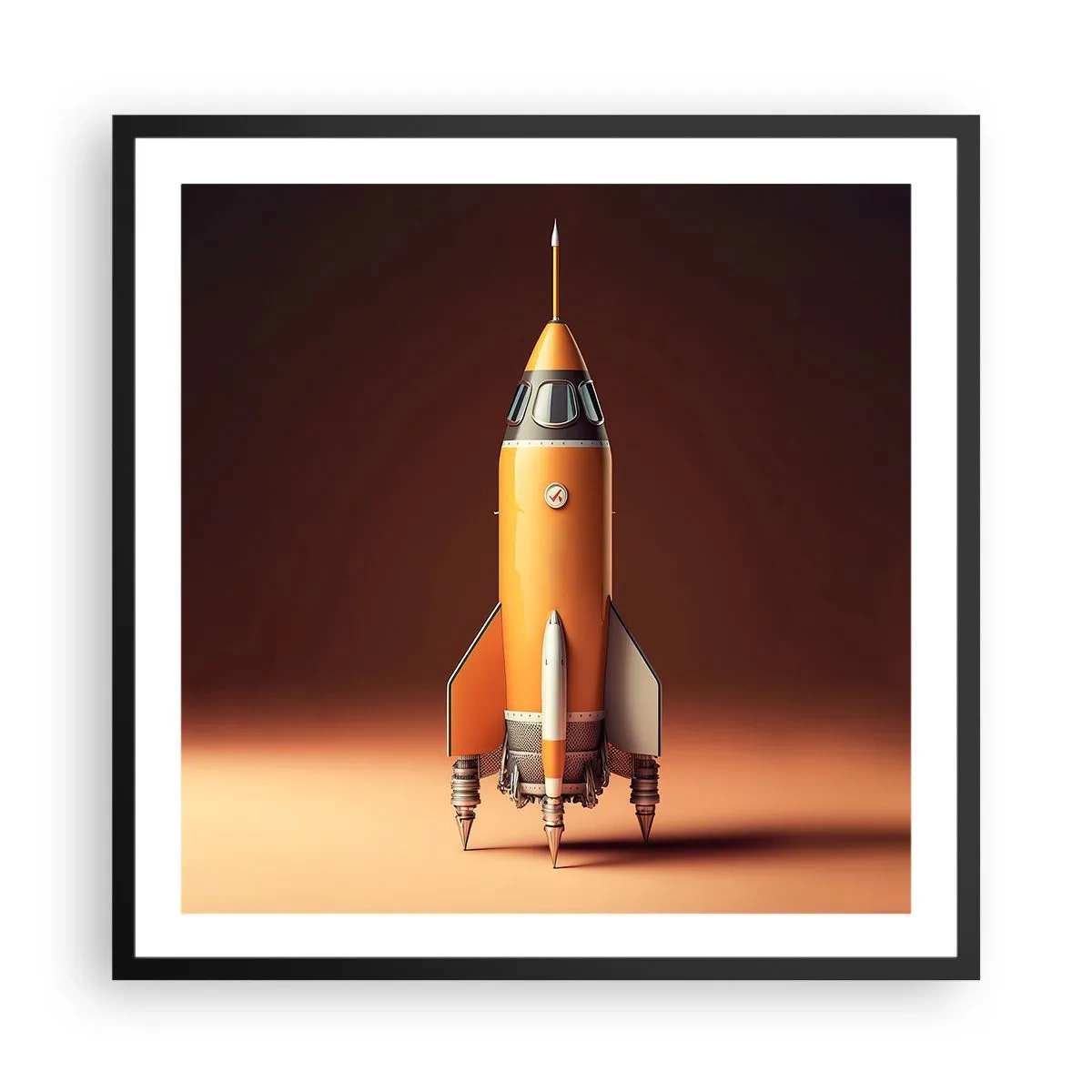 Plagát v čiernom ráme - Začína to snom - 60x60 cm