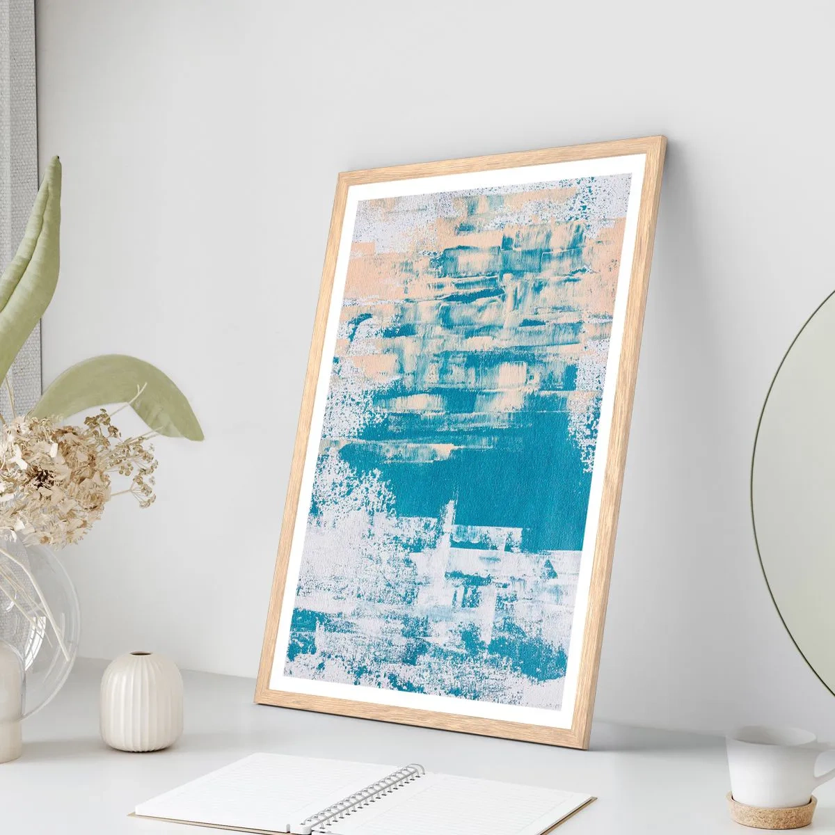 Plagát v ráme zo svetlého duba - Cez cencúľ - 61x91 cm