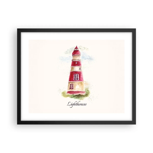 Plagát v čiernom ráme - Tu je vždy počasie - 50x40 cm