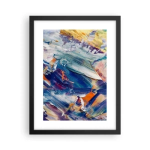 Plagát v čiernom ráme - Chaos farieb - 30x40 cm