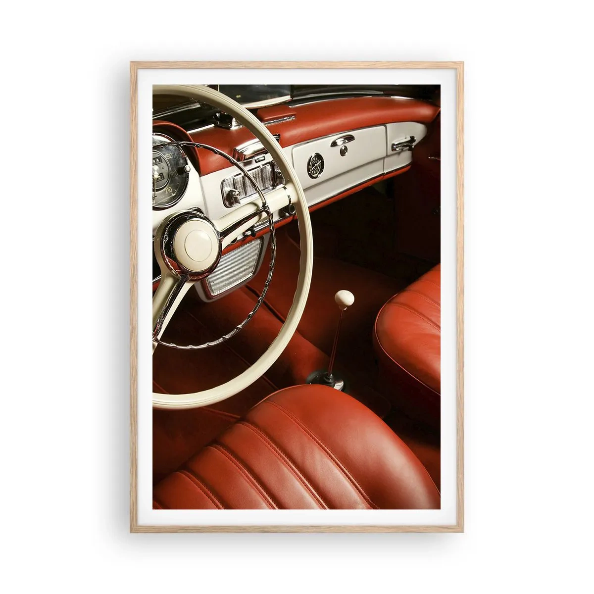 Plagát v ráme zo svetlého duba - Luxus v štýle vintage - 70x100 cm