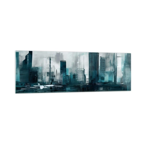 Obraz na skle - Mesto vo farbe dažďa - 160x50 cm
