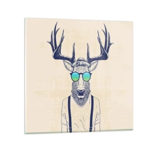 Obraz na skle - A koho si čakal? - 30x30 cm