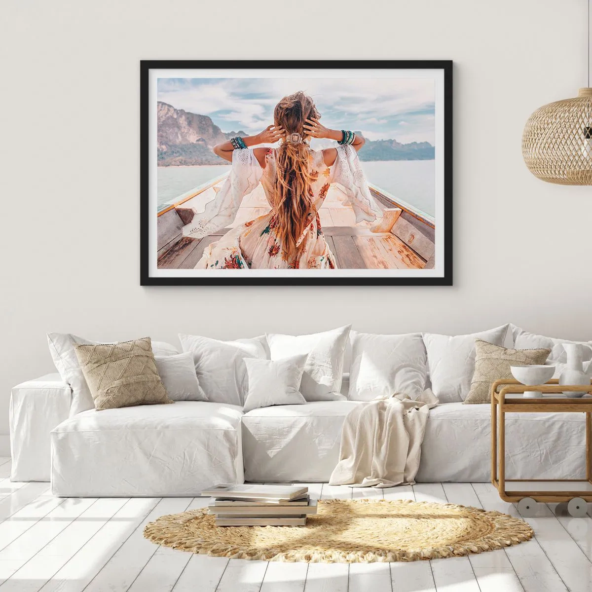 Plagát v čiernom ráme - Na ceste ku šťastiu - 70x50 cm