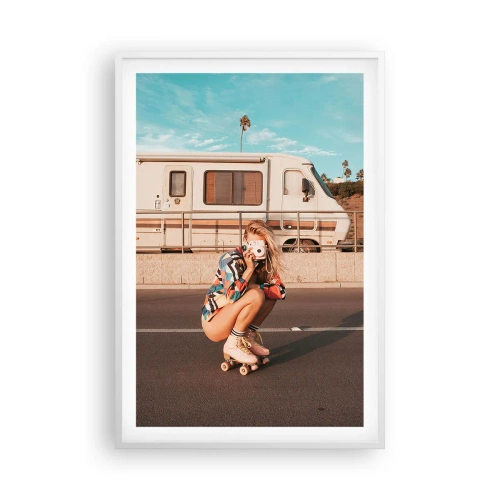 Plagát v bielom ráme - Usmejte sa! - 61x91 cm