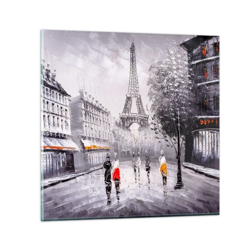 Obraz na skle - Parížska prechádzka - 60x60 cm