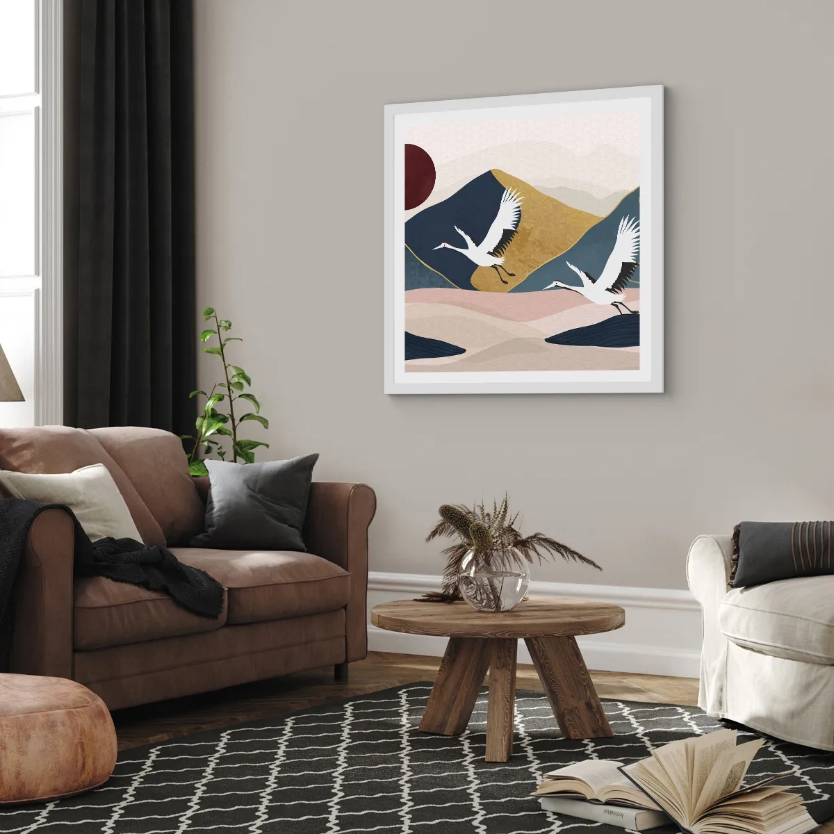 Plagát v bielom ráme - Opäť ubehol ďalší deň - 40x40 cm