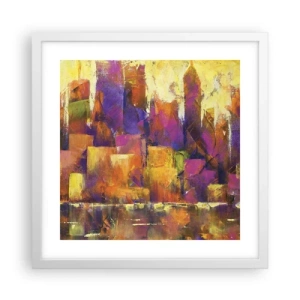 Plagát v bielom ráme - Metropolitná kompozícia - 40x40 cm