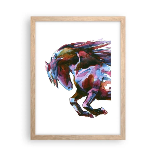 Plagát v ráme zo svetlého duba - Nadšenie - 30x40 cm