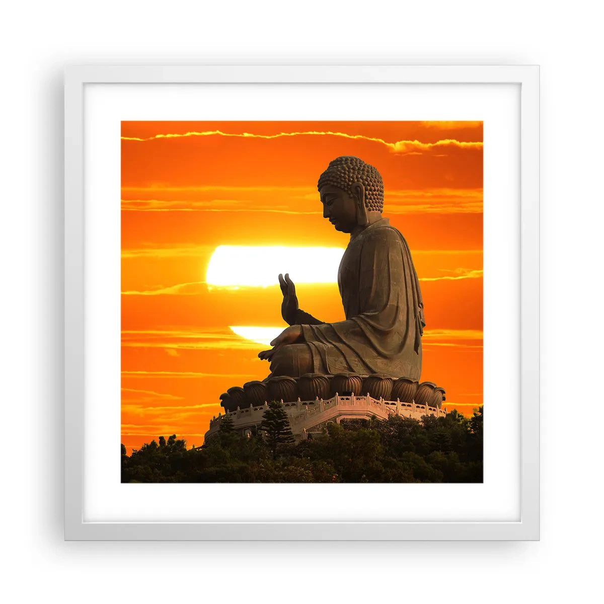 Plagát v bielom ráme - Bez strachu zo sveta - 40x40 cm