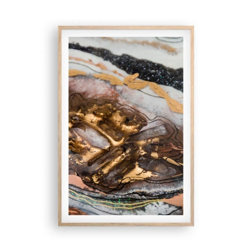 Plagát v ráme zo svetlého duba - Prvok krajiny - 61x91 cm