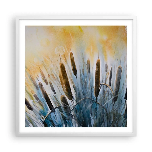 Plagát v bielom ráme - Chlad vody, žiara slnka - 60x60 cm