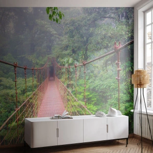 Fototapeta Premium Sand - Zavesený nad korunami - Krajina, Džungle, Kostarika - 100x70 cm