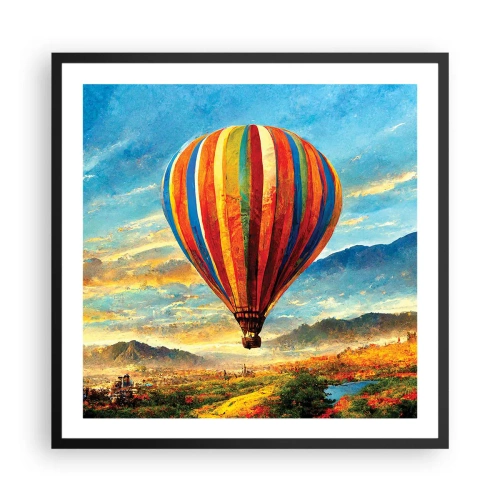 Plagát v čiernom ráme - V tichu je toho vidieť viac - 60x60 cm