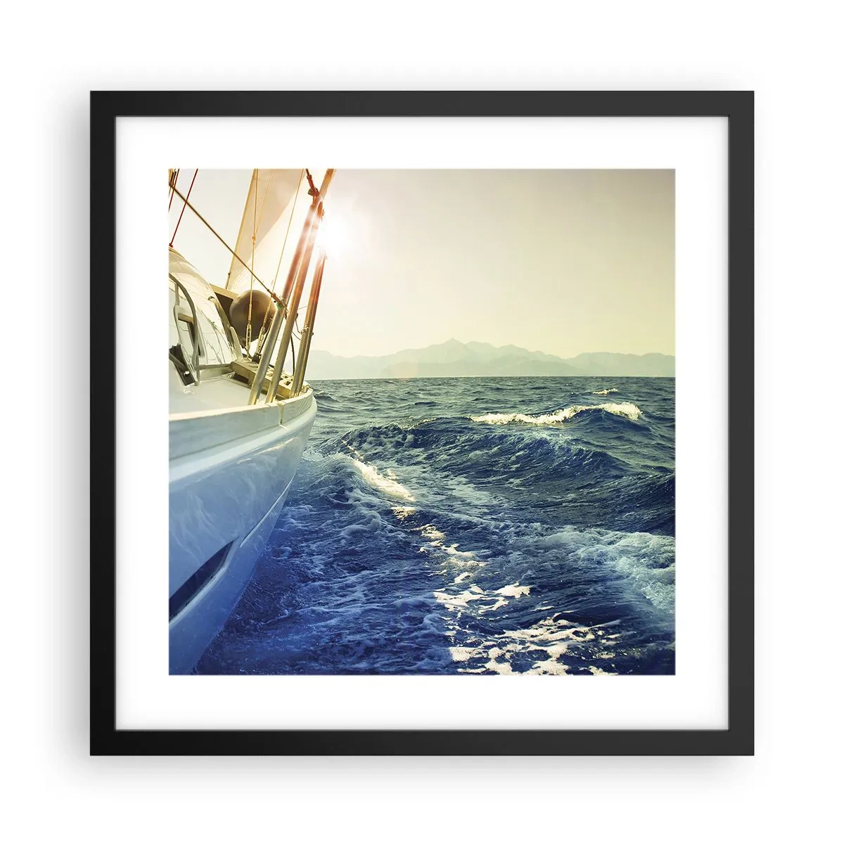 Plagát v čiernom ráme - Za dobrodružstvom - 40x40 cm