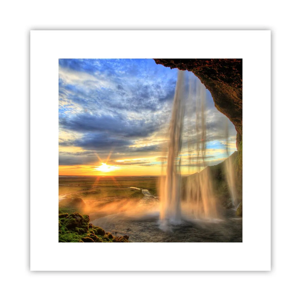 Plagát - Svet za závojom kvapiek  - 30x30 cm