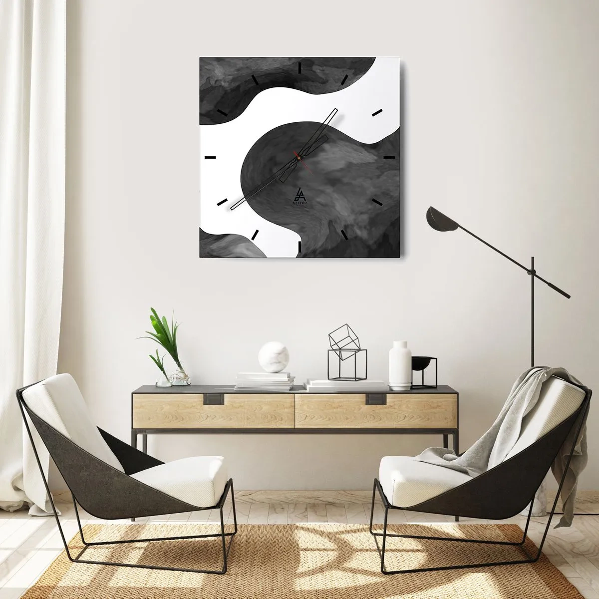 Nástenné hodiny - Mliečna dráha - 40x40 cm