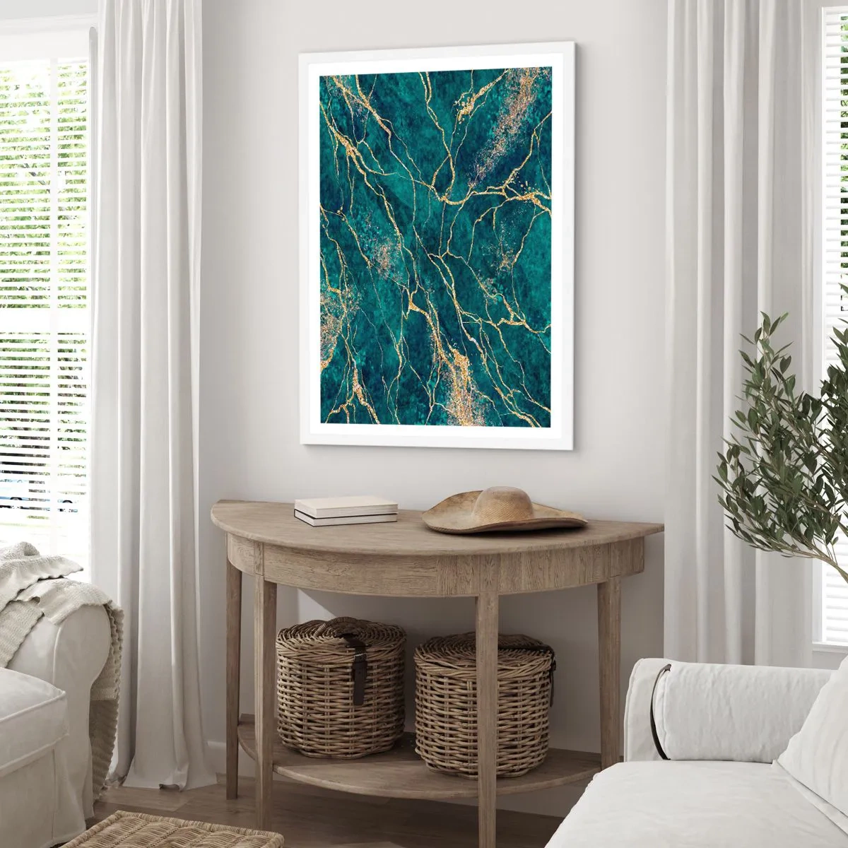 Plagát v bielom ráme - Zlatá žila - 40x50 cm