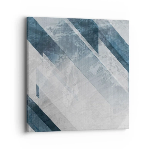 Obraz na plátne - Priestorová kompozícia – pohyb šedej - 40x40 cm