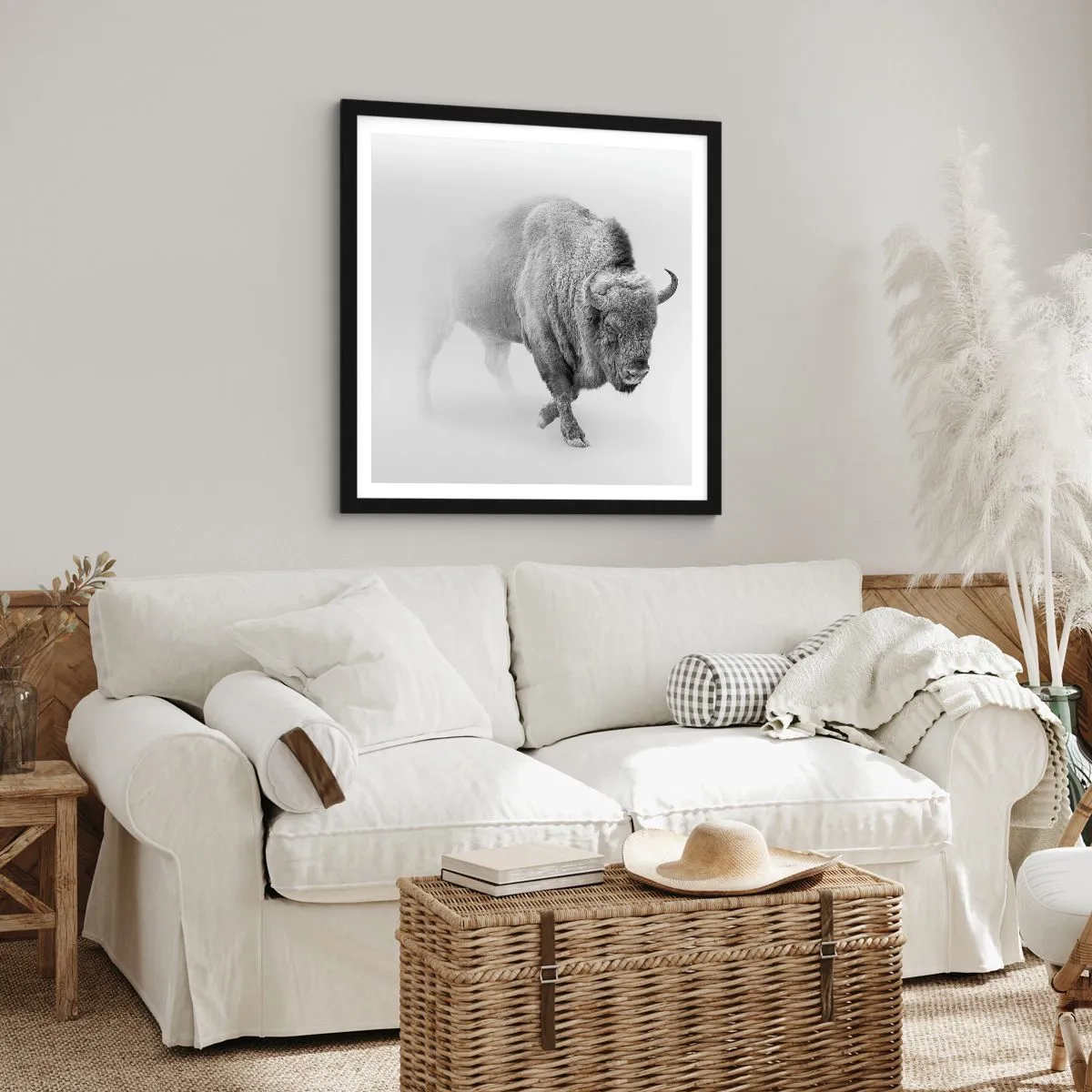 Plagát v čiernom ráme - Kráľ prérie - 60x60 cm