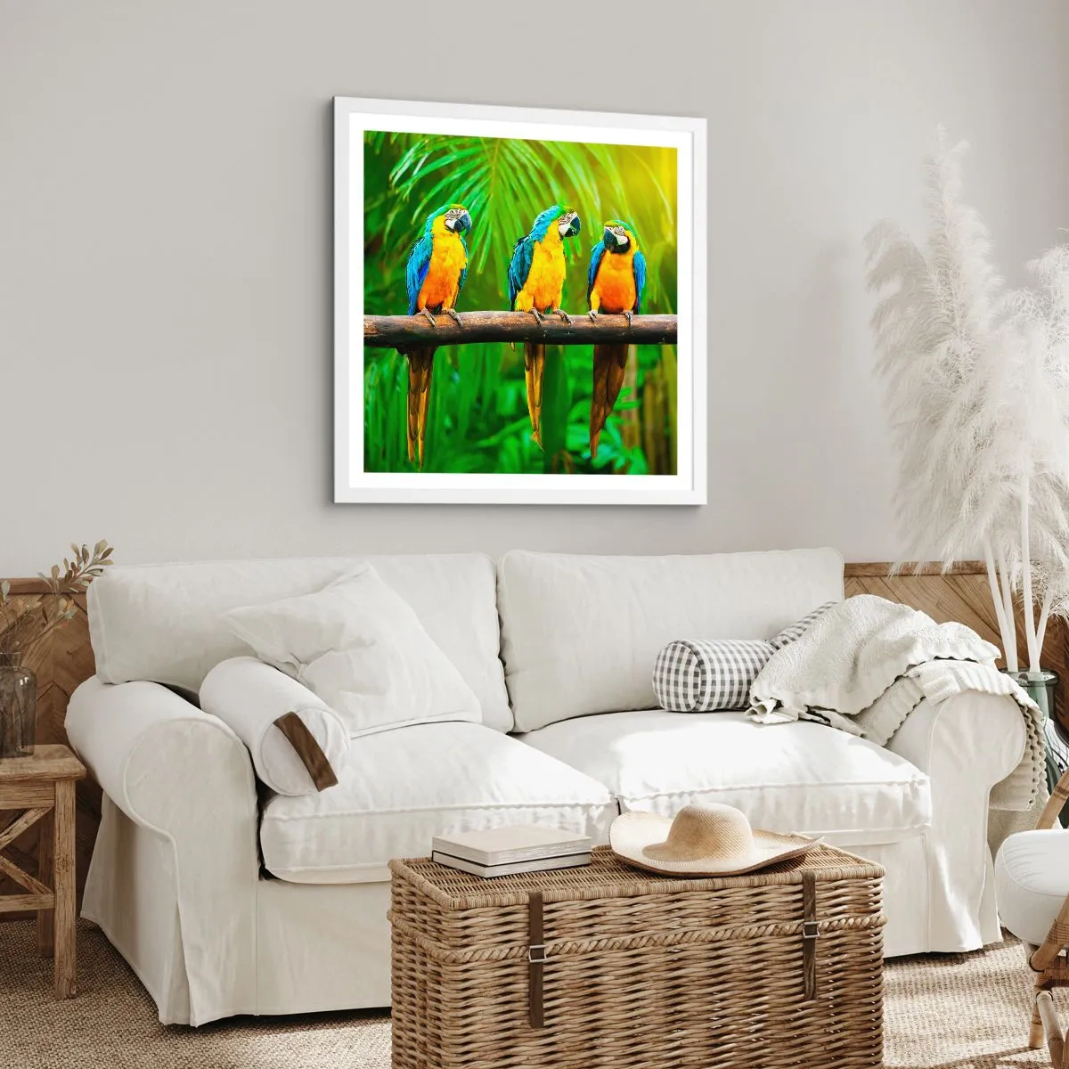 Plagát v bielom ráme - Počula si, že ona…? - 40x40 cm