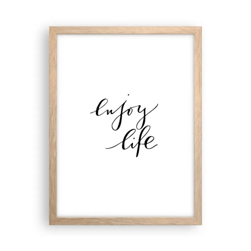 Plagát v ráme zo svetlého duba - Niet čo dodať… - 30x40 cm
