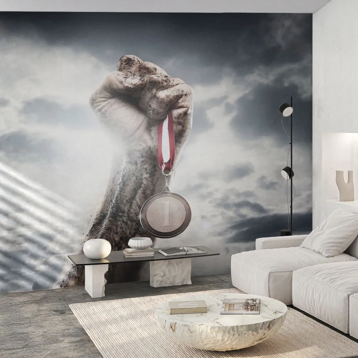 Samolepiaca Fototapeta Deluxe Sticker - Per aspera ad astra - Šport, Športová medaila, 3D - 250x175 cm