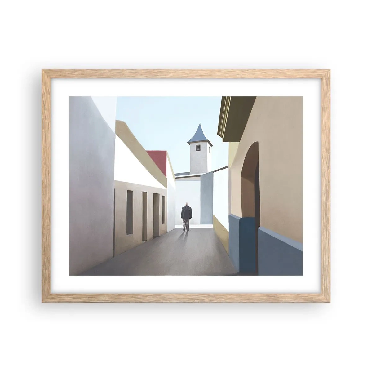 Plagát v ráme zo svetlého duba - Slnečná prechádzka - 50x40 cm