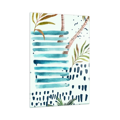 Obraz na skle - Prázdniny pod palmami - 50x70 cm