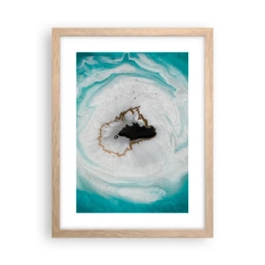 Plagát v ráme zo svetlého duba - Preniknúť dovnútra - 30x40 cm