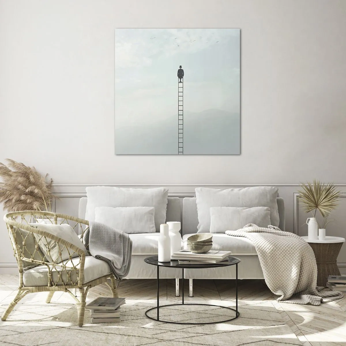 Obraz na skle - Povzniesť sa nad to - 70x70 cm