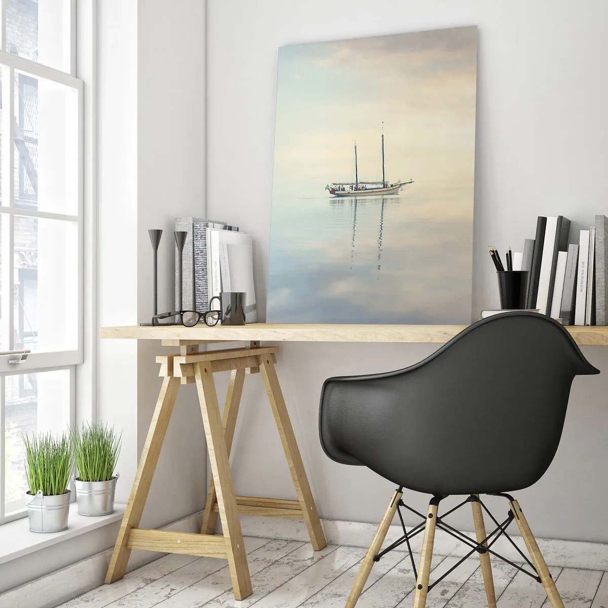 Obraz na skle - V mori ticha - 50x70 cm