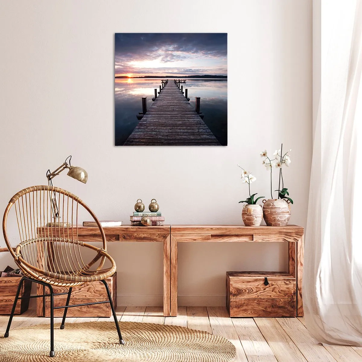 Obraz na plátne - Tichá hranica medzi dňom a nocou - 60x60 cm