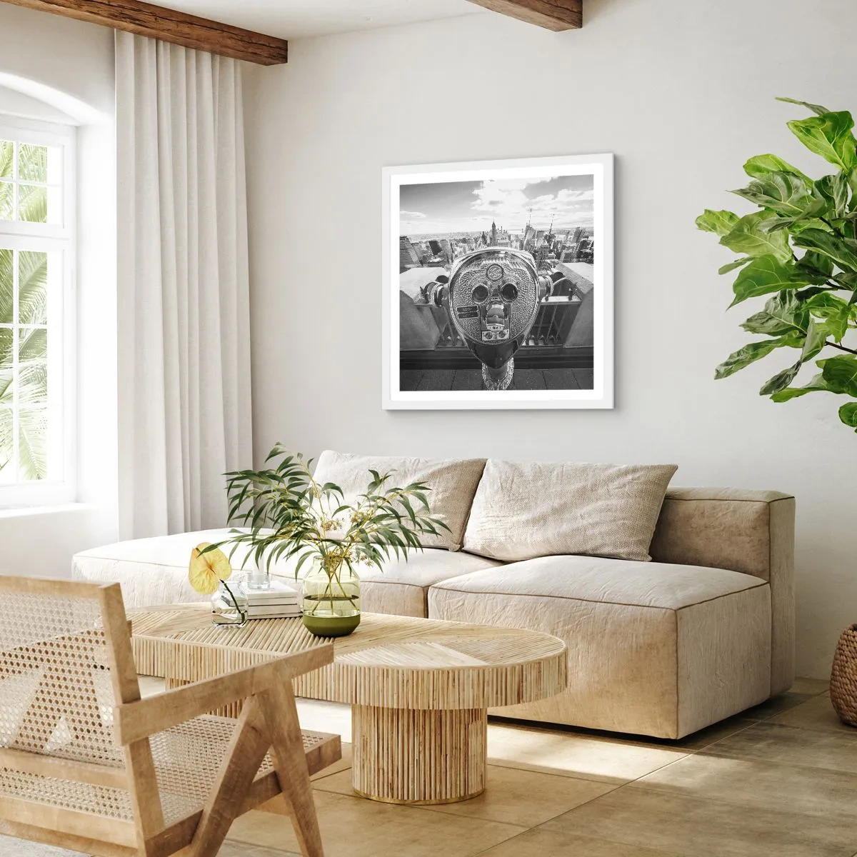 Plagát v bielom ráme - Mesto nad mestami - 30x30 cm