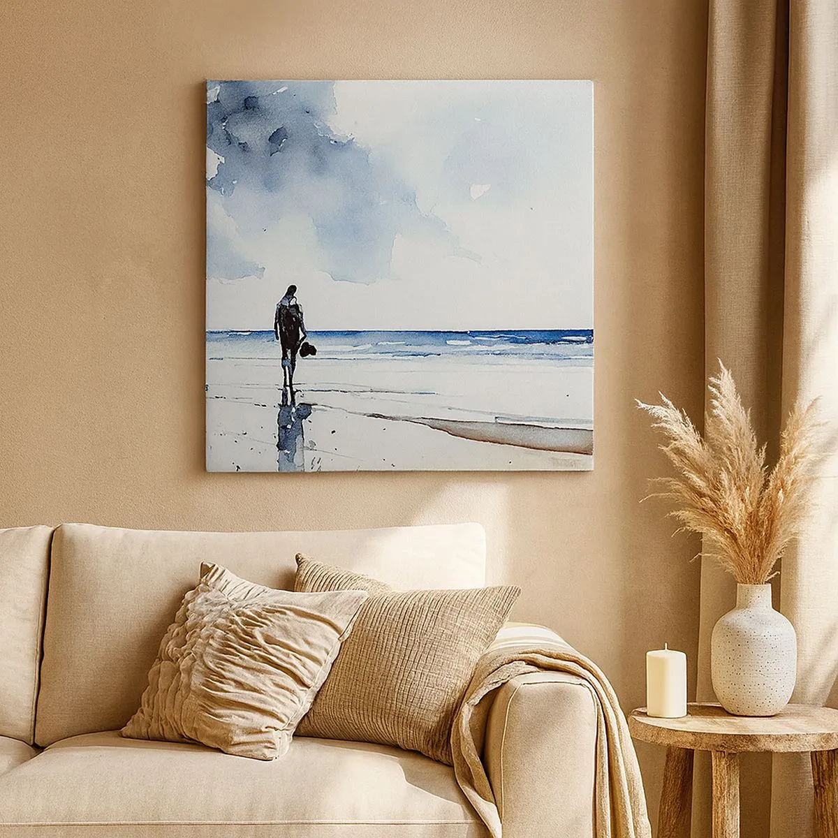 Obraz na plátne - Rozhovor s morom - 30x30 cm