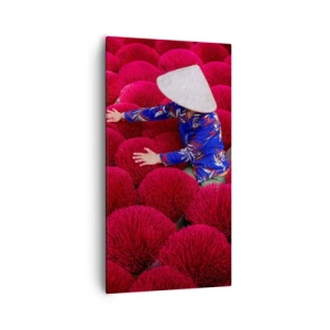 Obraz na plátne - Na ryžovom poli - 55x100 cm