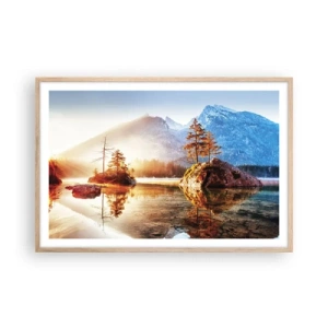 Plagát v ráme zo svetlého duba - Príroda v novom svetle - 91x61 cm