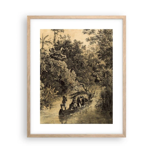 Plagát v ráme zo svetlého duba - Výlet k zdroju - 40x50 cm