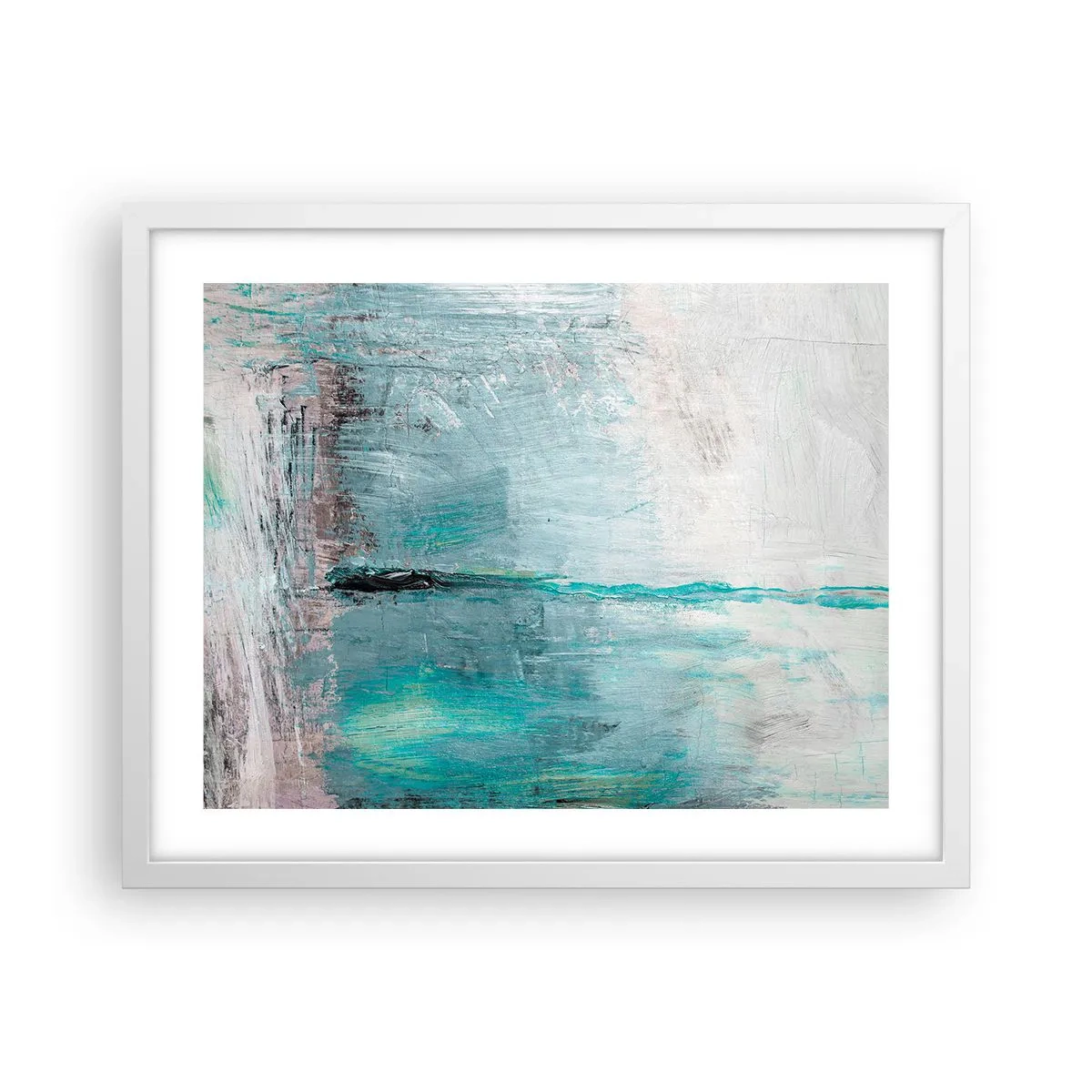 Plagát v bielom ráme - Horizontálne v modrej - 50x40 cm