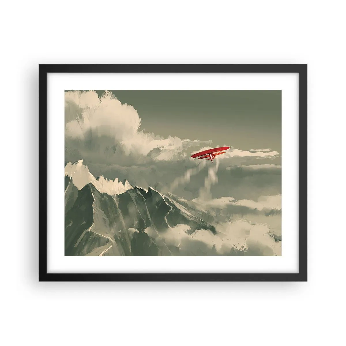 Plagát v čiernom ráme - Nebojácny priekopník - 50x40 cm