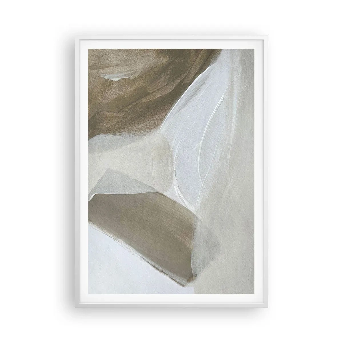 Plagát v bielom ráme - Vlna bielej - 70x100 cm