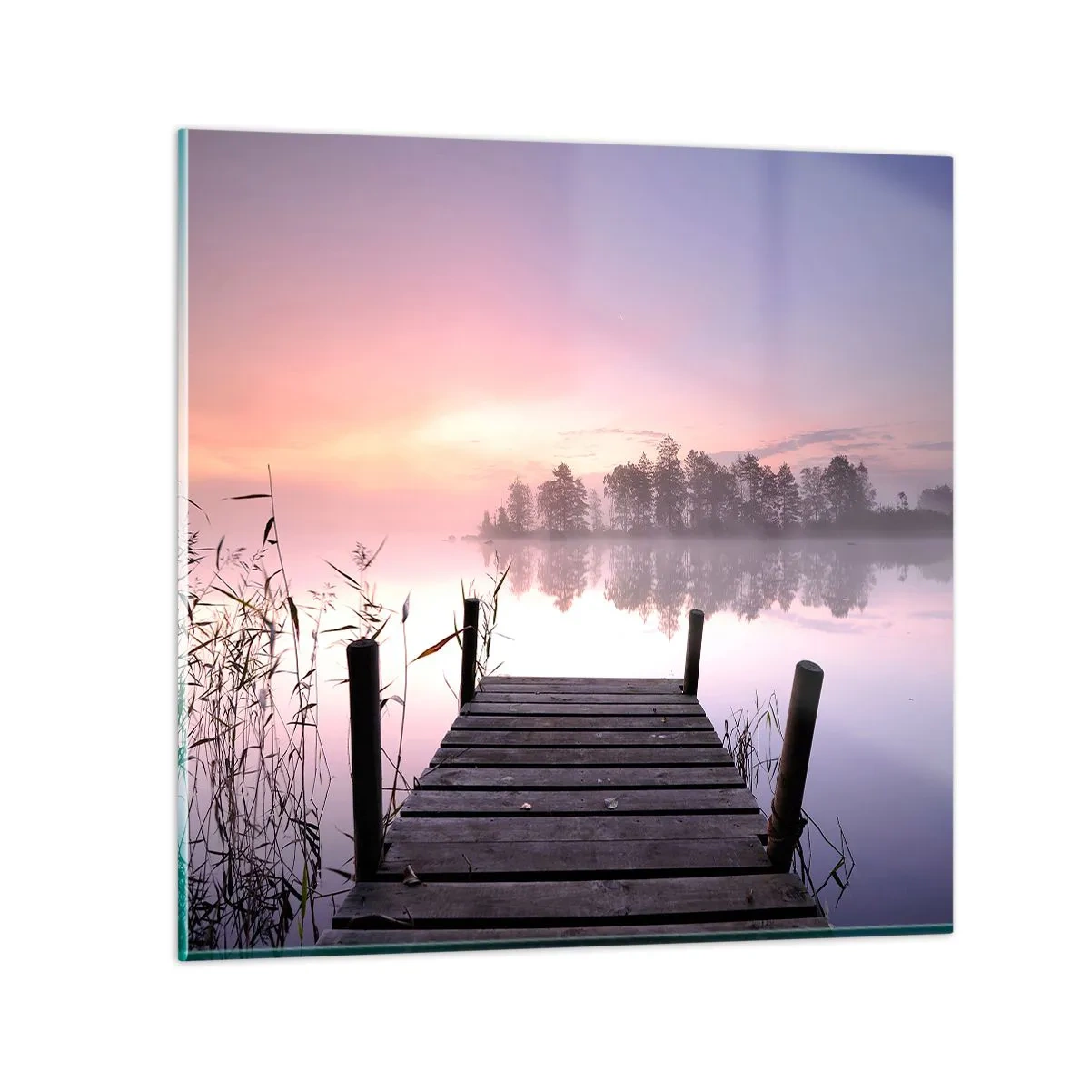 Obraz na skle - Z ľaliovej hmly… - 30x30 cm