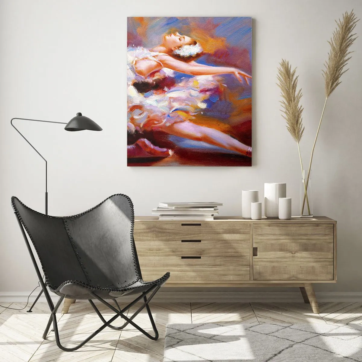 Obraz na skle - Labutia elegancia - 70x100 cm