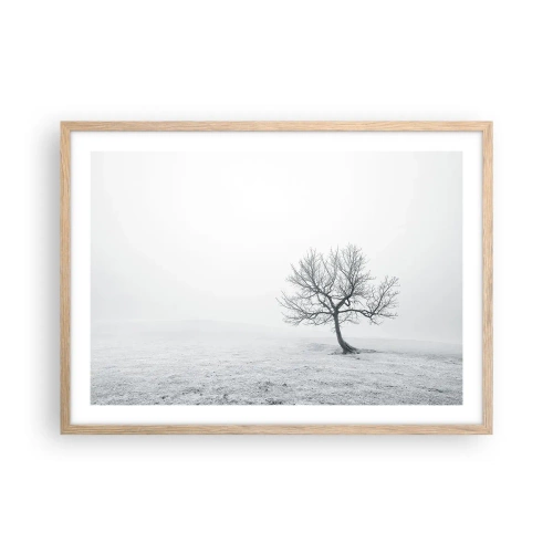 Plagát v ráme zo svetlého duba - Proti ničote - 70x50 cm