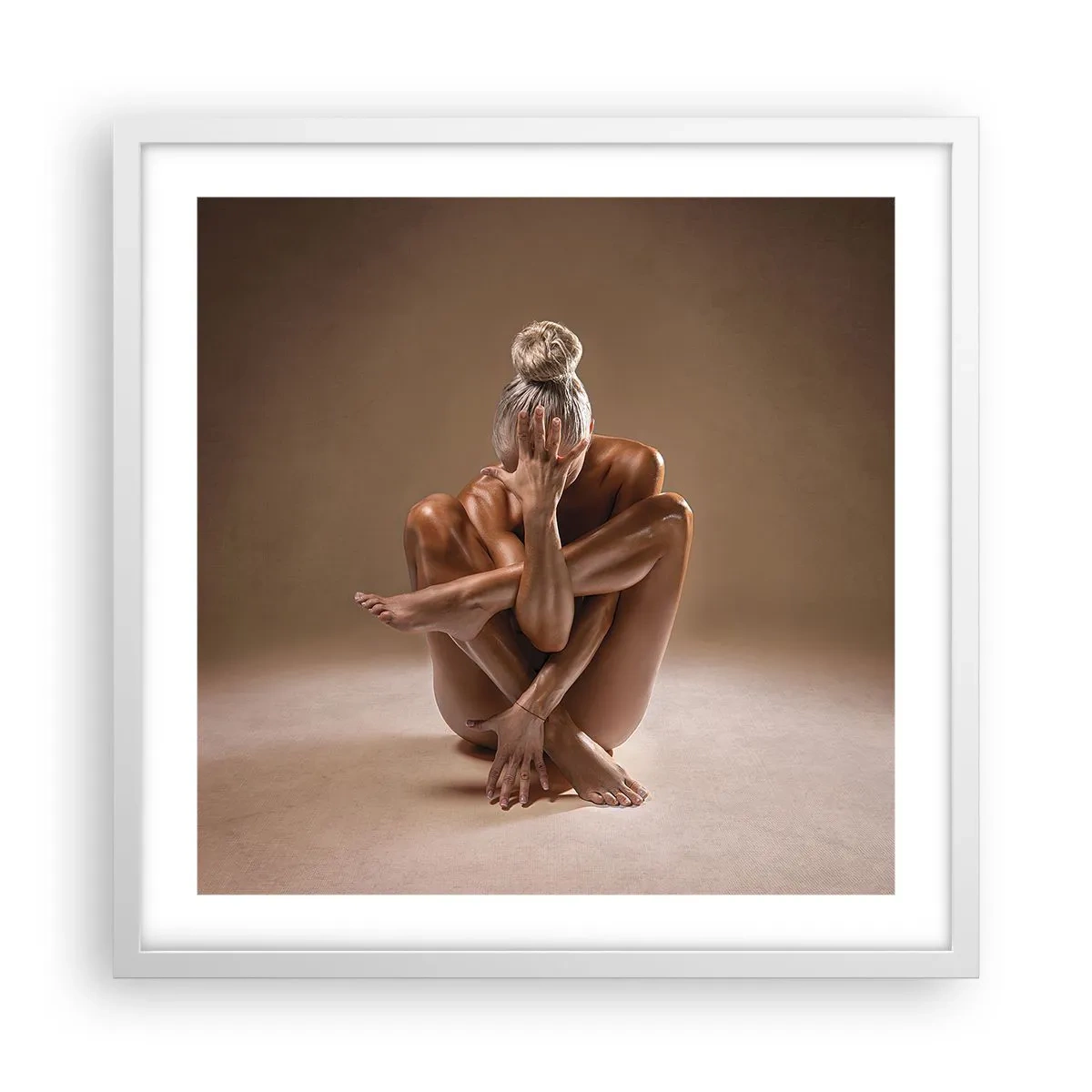 Plagát v bielom ráme - Jednota tela a ducha - 50x50 cm