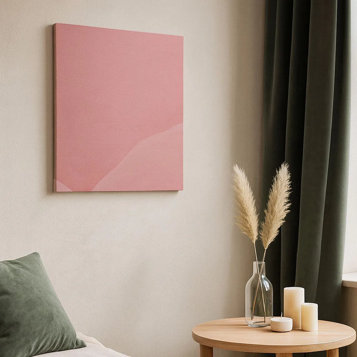 Obraz na plátne - Organická kompozícia v ružovej - 30x30 cm