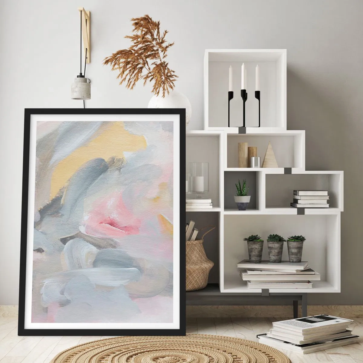 Plagát v čiernom ráme - V pastelovom svete - 61x91 cm