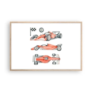 Plagát v ráme zo svetlého duba - Dobehnúť sen - 91x61 cm