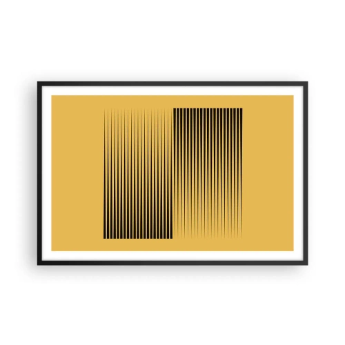 Plagát v čiernom ráme - Štvorec protikladov - 91x61 cm